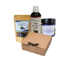 SKRIVNOST GROZDJA <br>DARILNI PAKET<br /><span>(OLJE, MARMELADA, PRIGRIZEK)</span>